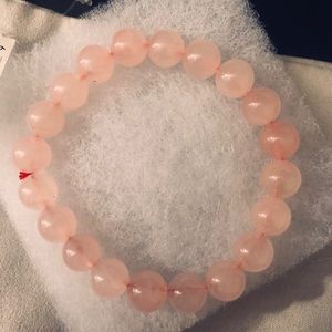 Pink Quartz Beaded Bracelet